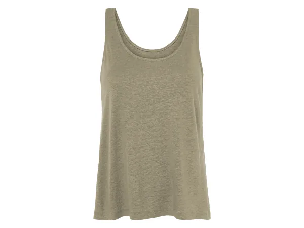 ESMARA® Dámsky top s ľanom (olivová, XS (32/34))