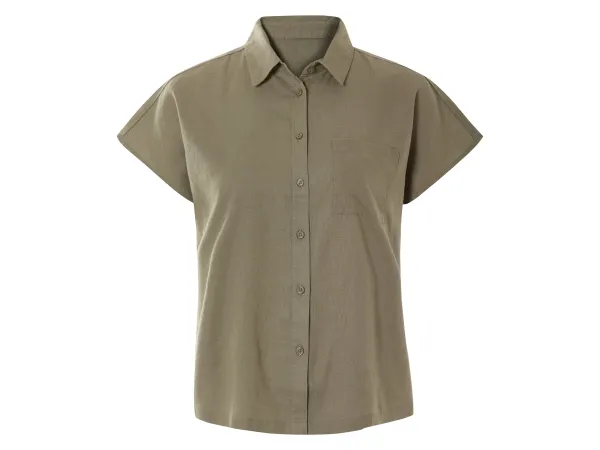 ESMARA® Dámska ľanová bluza (olivová, 36)