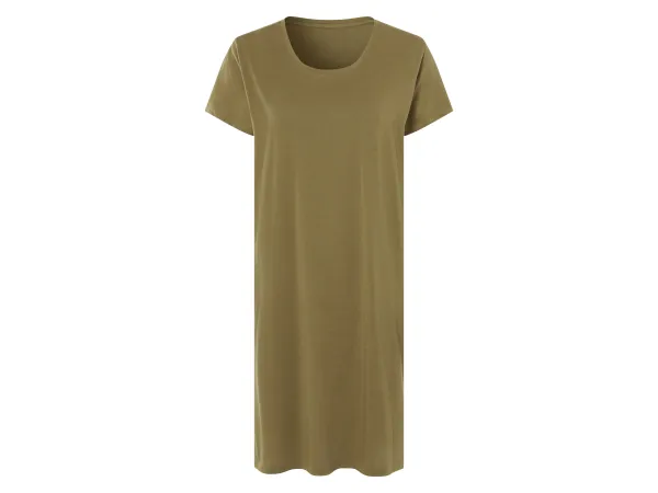 ESMARA® Dámske šaty, ležérny strih. (kaki, S (36/38))
