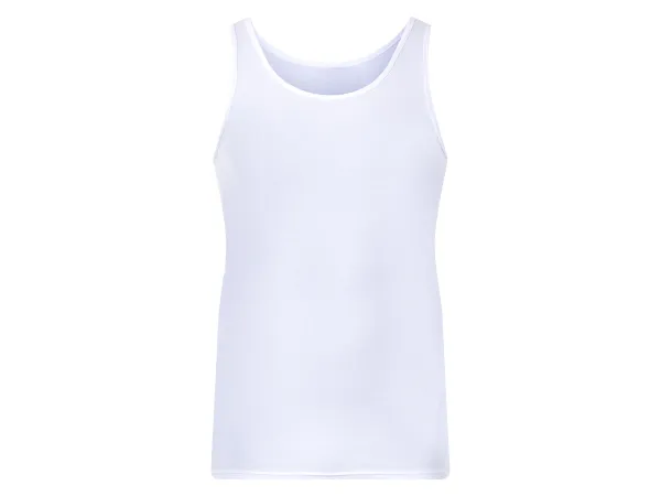 LIVERGY® Pánske nátelníky, 3 ks, v jemne vrarbej kvalite. (biela, XXL)