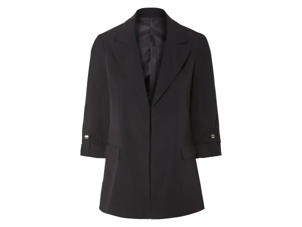 ESMARA® Dámsky blazer, s bočnými vreckami. (čierna, 40)