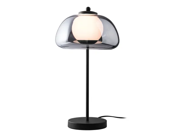 LIVARNO HOME LED stolová lampa, tienidlo z kvalitného skla. (sivé sklo)