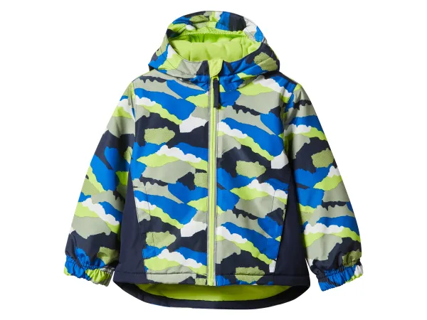 LUPILU® Detská lyžiarska bunda (Vzorované/limetkové/navy, 98/104)