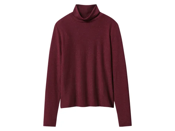 ESMARA® Dámske dlh rukávové tričko (bordová, XS (32/34))