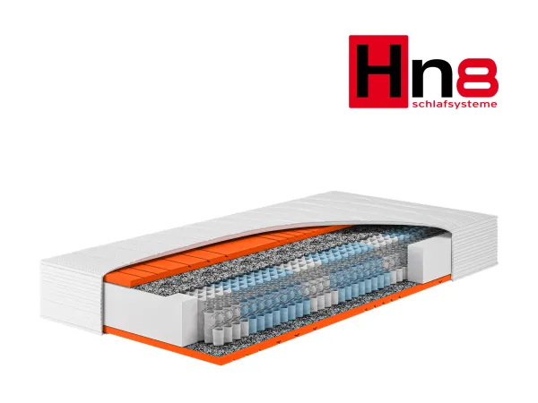 HN8 SCHLAFSYSTEME XXL taštičková matrac Dynamic XXL s 7 zónami, do 200 kg. (H5, 140 x 200 cm)