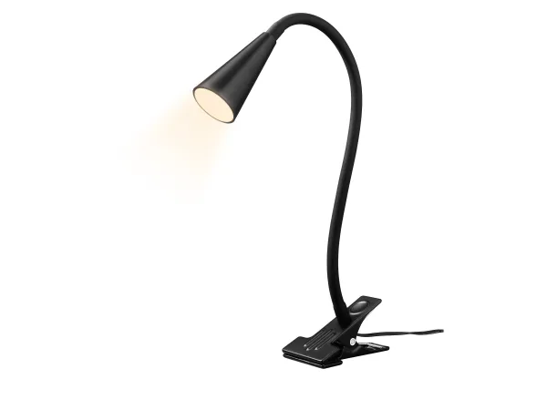 LIVARNO® LED štipcové svietidlo »FREYA« (LED lampa so sponou, čierna)