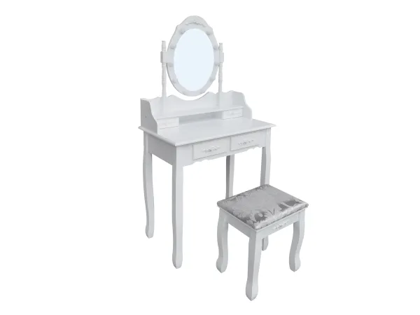 HOME DELUXE Toaletný stolík ROSY (biela)