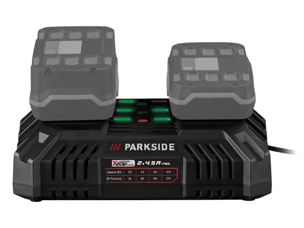 PARKSIDE® Dvojitá nabíjačka na akumulátor 20 V/4,5 A