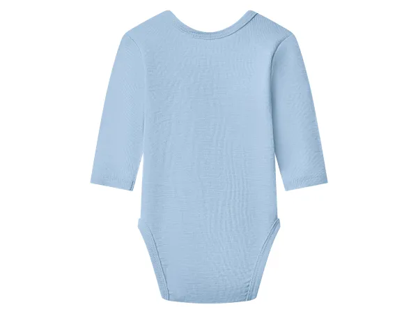 LUPILU® Prémiové detské body vlna/hodváb (modrá, 62/68)