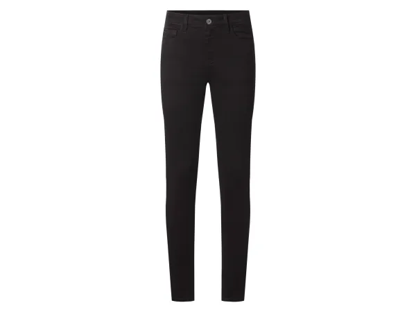 ESMARA® Dámske prémiové džínsy, Super Skinny Fit, normálny pás. (čierna, 40)