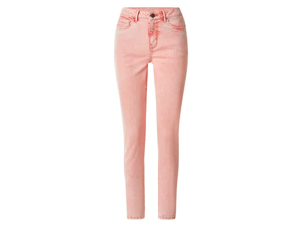 ESMARA® Dámske džínsy, Skinny Fit, normálna výška pásu. (bledoružová, 40)