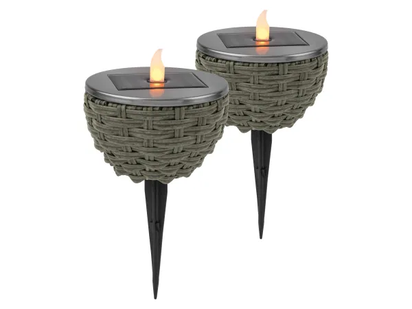 LIVARNO® LED solárne svietidlo / LED solárne svietidlá (solárne LED svietidlo s bodcom, 2 kusy)