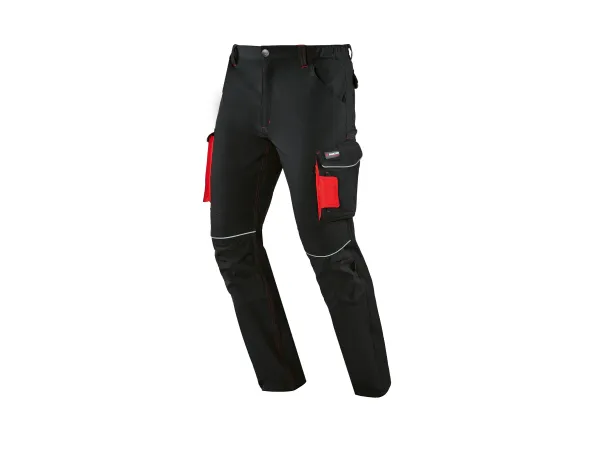 PARKSIDE PERFORMANCE® Pružné pracovné nohavice do pása, s CORDURA® výstužou kolien. (čierna, 48)