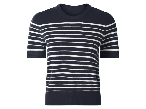 ESMARA® Dámske úpletové tričko (navy modrá, L (44/46))