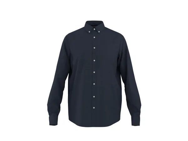 ESMARA MEN Pánska voľnočasová košeľa s ľanom (navy modrá, XXL (45/46))