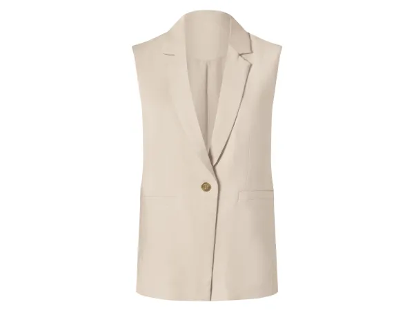 ESMARA® Dámsky blazer bez rukávov (béžová, 38)
