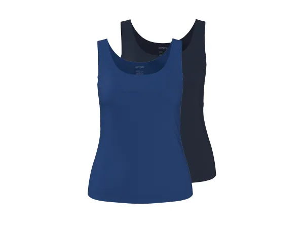 ESMARA® Dámske tielká, 2 ks. (navy modrá/modrá, XS (32/34))