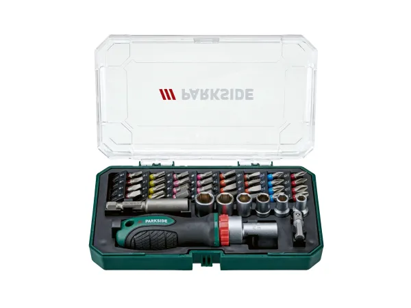 PARKSIDE® Súprava presných nástrojov a kolíkových kľúčov. (račňový mini skrutkovač s bitmi)