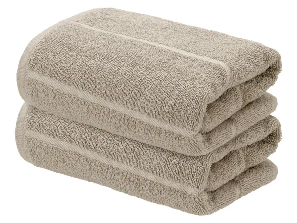 LIVARNO® Froté uteráky, 2 ks, 50 x 100 cm (béžová)