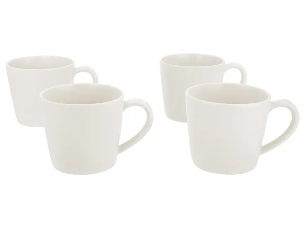 SILVERCREST® Súprava šálok, 4-dielna. (biela)