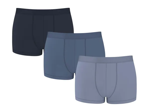 ESMARA MEN Pánske vrúbkované boxerky, 3 ks. (navy modrá/modrá, 5/M)