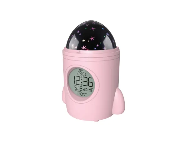 TRONIC® Budík s hviezdnou projekciou (bledoružová)