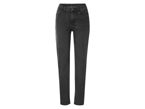 ESMARA® Dámske džínsy, Straight Fit, vysoký pás. (antracitová, 40)