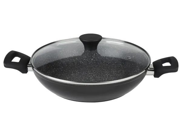 SILVERCREST® Hliníková servírovacia panvica, Ø 28 cm. (čierna)