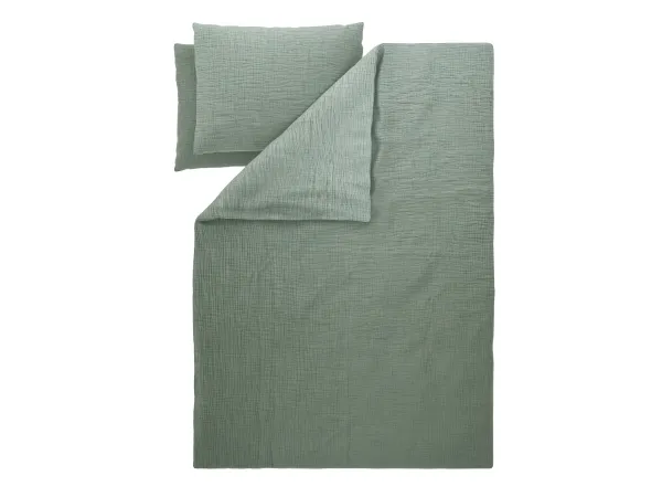 LIVARNO® Mušelínová posteľná bielizeň Premium, 220 x 240 cm (zelená)
