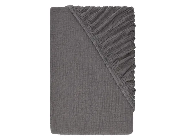 LIVARNO® Muselínová napínacia plachta, 90-100 x 200 cm (sivá)