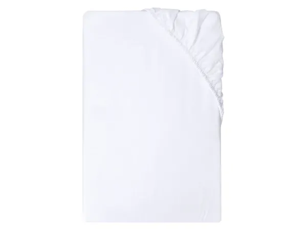 LIVARNO® Saténové napínacie plachta, 140-160 x 200 cm. (biela)