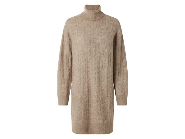 ESMARA® Dámske pletené šaty (béžová, XS (32/34))