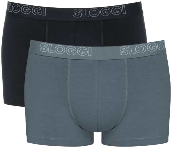 HELLO BY SLOGGI Pánske boxerky/slip, 2 ks. (boxerky/sivá, L)