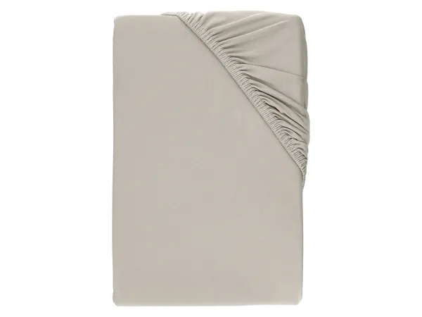 LIVARNO® Napínacia džersejová plachta z mikrovlákna, 140 – 160 x 200 cm (béžová)