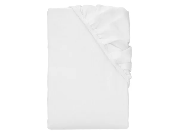 LIVARNO® Napínacia plachta z jemného flanelu, 90 – 100 x 200 cm (biela)
