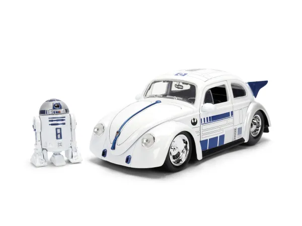 JADA Modelové auto »Star Wars«, mierka 1:24. (R2D2 1959 VW Drag Beetle)