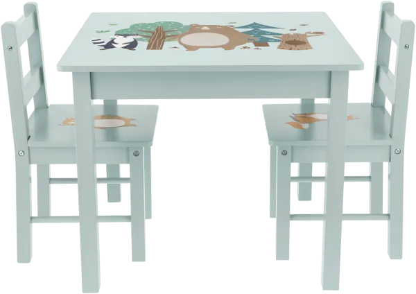 LUPILU® Detský stôl s 2 stoličkami, líška