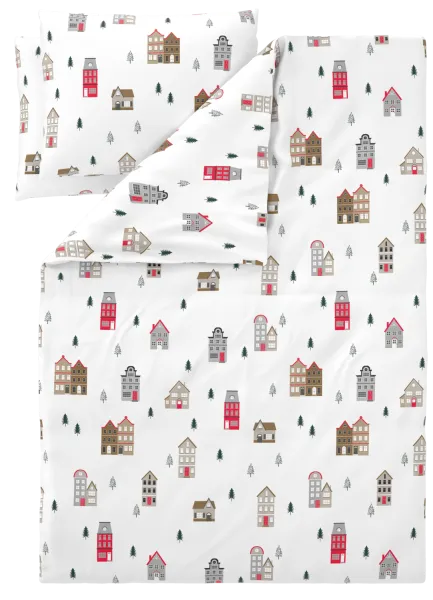 LIVARNO® Obojstranná posteľná bielizeň z jemného flanelu, 240 x 220 cm (dom)