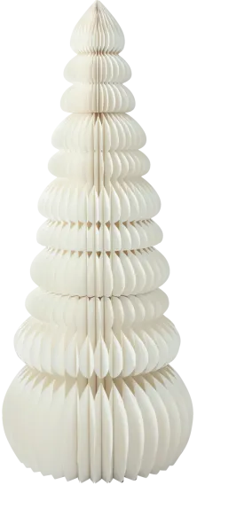 Vianočný stromček z plástového papiera, 180 cm (biela)