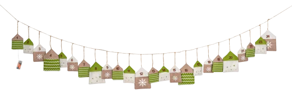 LIVARNO® Svetelná LED reťaz s adventnými vreckami (domčeky)