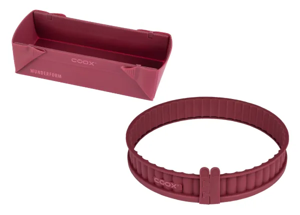 Coox Silikónová forma na pečenie M + Silikónová forma na pečenie, Ø 26 cm, červená