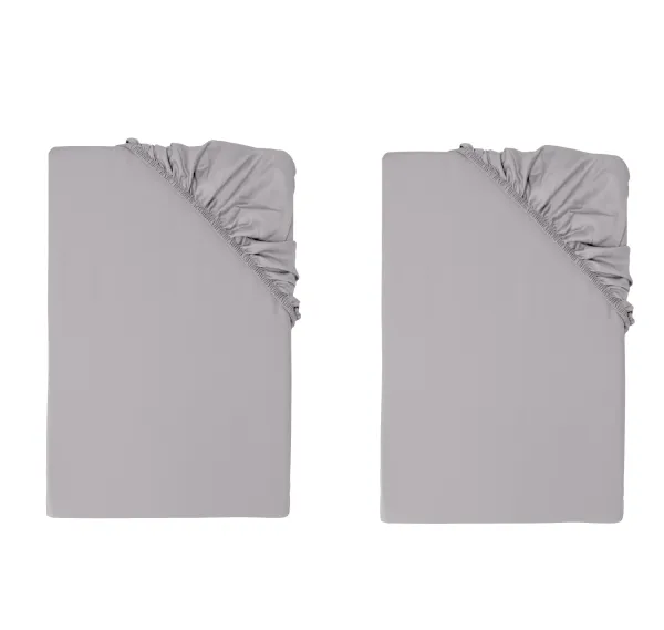 LIVARNO® Napínacia plachta z bambusovej viskózy Premium, 90 – 100 x 200 cm, sivá, 2 kusy