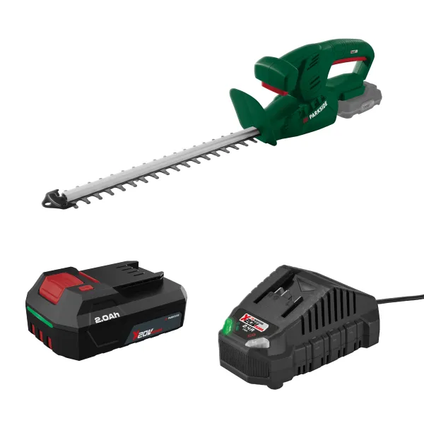 PARKSIDE® Aku nožnice na živý plot PAHS 35 A1 + Akumulátor 20 V/2 Ah PAP 202 A1 + Nabíjačka na akumulátor 20 V/2,4 A PLG 20 C1