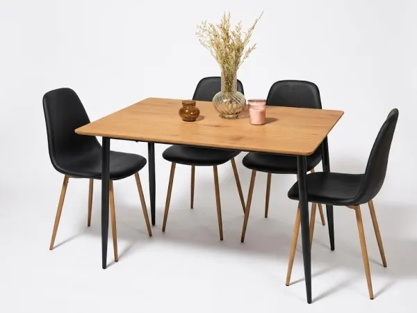 LIVARNO® Jedálenský stôl + Jedálenská stolička, 4 kusy