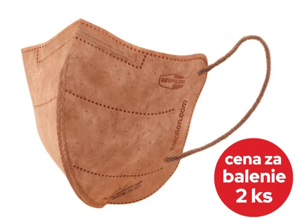Respilon Nano FFP2 respirátor VK RespiPro - 2ks 2 kusov, M, Béžová