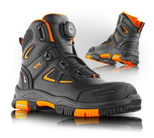VM Footwear HARTFORD S3 Bezpečnostná obuv Čierna-Oranžová, 42