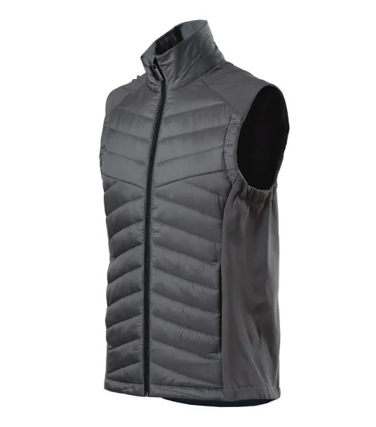 Malfini Premium CROSS 557 Hybridná vesta pánska 3XL, Light anthracite