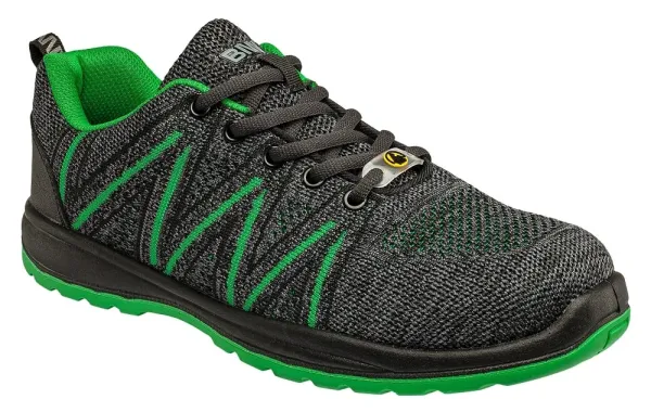Bennon KNITTER S1 ESD GREEN LOW Bezpečnostná obuv Zelená-Sivá, 46