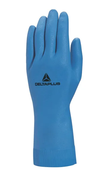 Delta Plus VE440 Pracovné latexové rukavice Modrá, 8/9