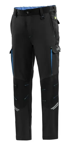 Sparco OREGON TECH TROUSERS Pracovné nohavice 3XL, Čierna-Modrá